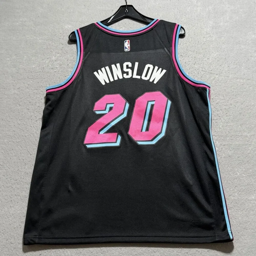 Nike NBA Miami Heat Justise Winslow #20 SB Vice Jersey Black Men’s XL Size 52